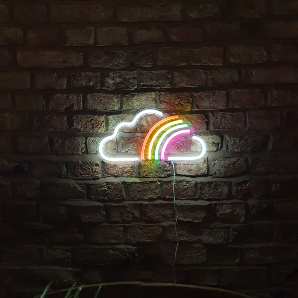 Cloud with Rainbow Neon LED Sign