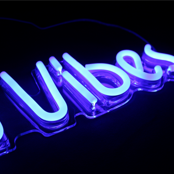 Good Vibes Blue Neon LED Sign