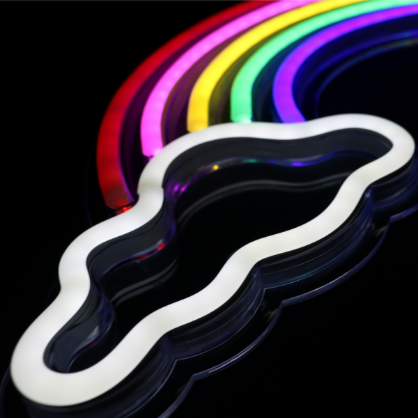 Rainbow with Clouds Neon LED Sign