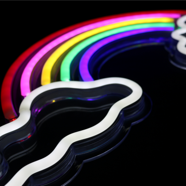 Rainbow with Clouds Neon LED Sign