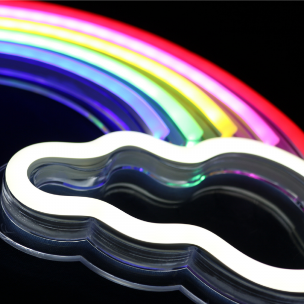 Rainbow with Clouds Neon LED Sign