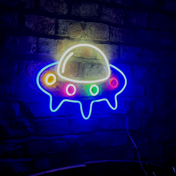 UFO Space Ship Neon LED Sign