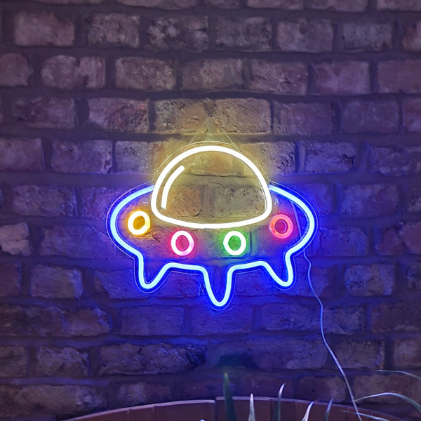 UFO Space Ship Neon LED Sign