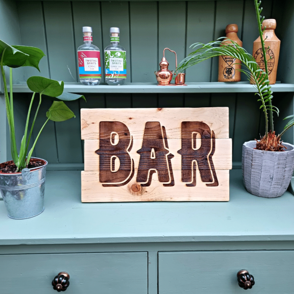 Pallet Wood BAR Sign
