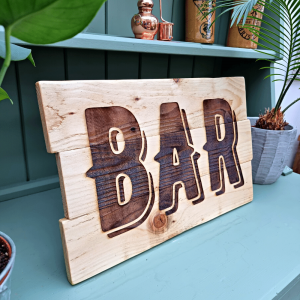 Pallet Wood BAR Sign