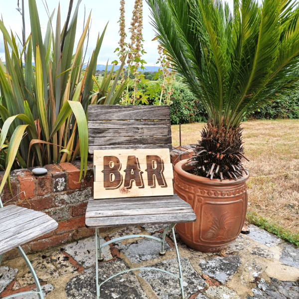 Pallet Wood BAR Sign - Image 3