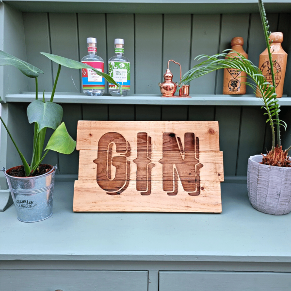 Pallet Wood GIN Sign