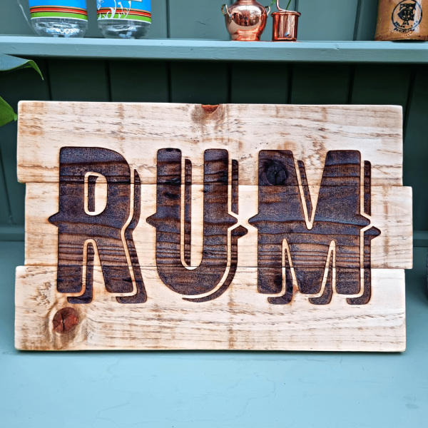 Pallet Wood Rum Sign